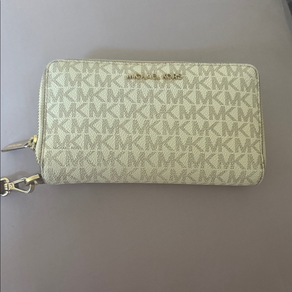 Michael Kors Beige Monogram Wallet